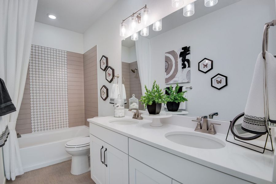 Furnished interior view inside a new home in Reunion, Commerce City (Image 14).
