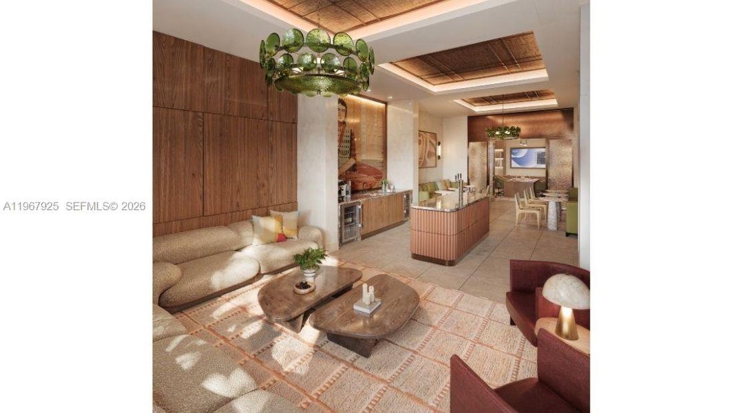 Furnished interior view inside a new home in , Miami (Image 8).