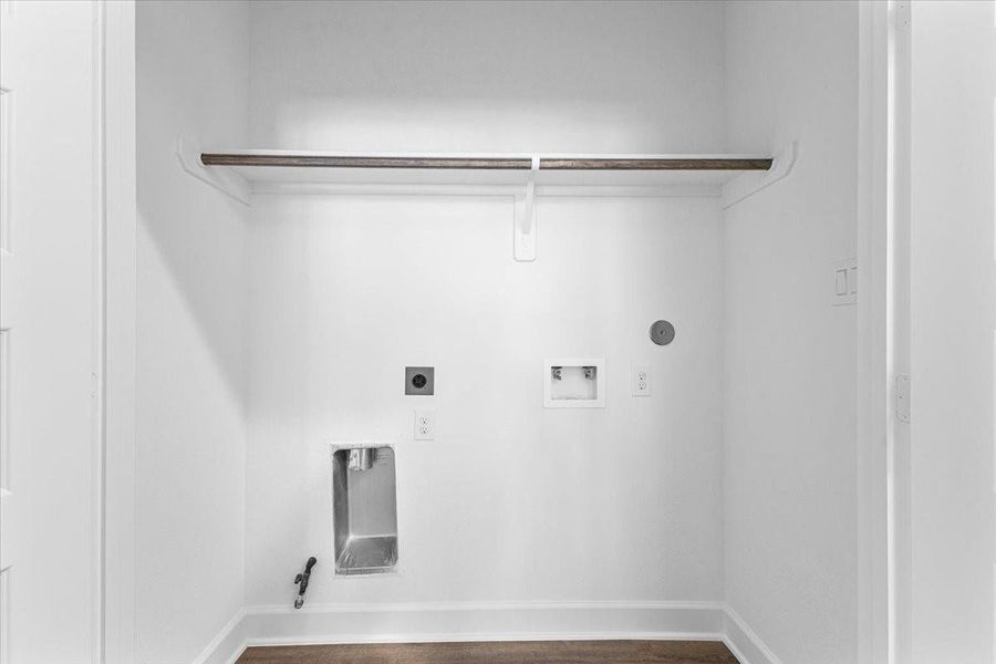 Upstairs laundry closet