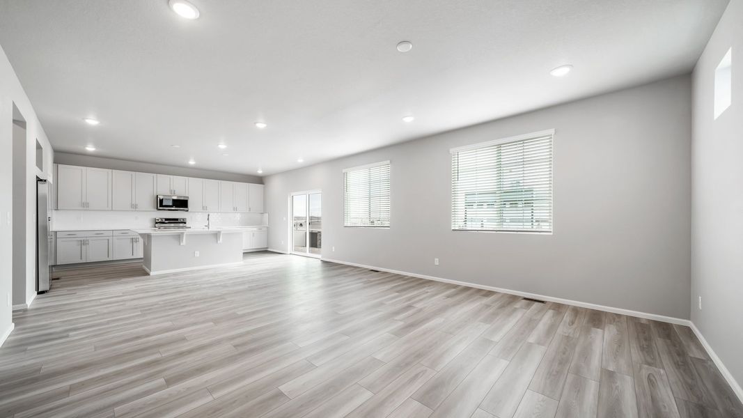 Spacious, unfurnished interior of a new home in Reunion, Commerce City (Image 17). Spacious, unfurnished interior of a new home in Reunion, Commerce City (Image 17).