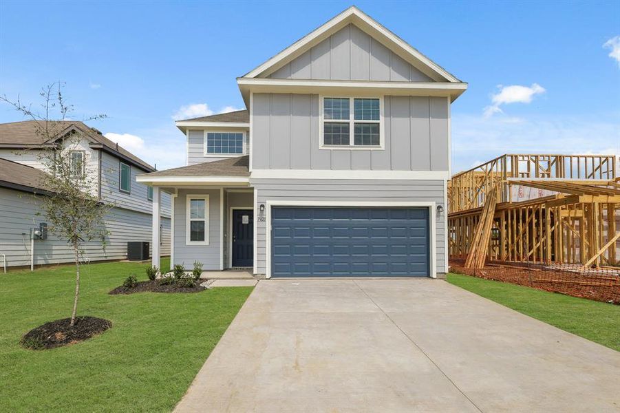 Front exterior of a new home in Sycamore Landing, Fort Worth, TX, highlighting curb appeal (Image 2). Front exterior of a new home in Sycamore Landing, Fort Worth, TX, highlighting curb appeal (Image 2).