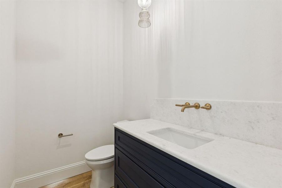 First floor half bath.