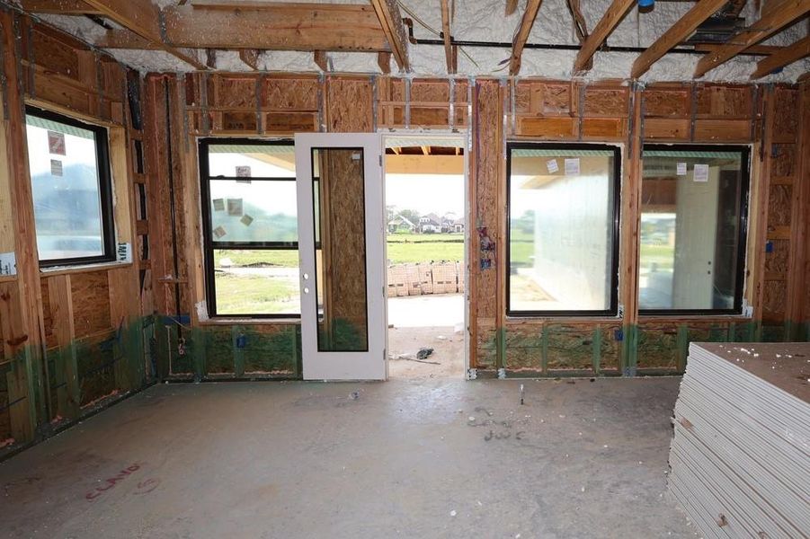 Spacious, unfurnished interior of a new home in Riceland 50’ Alley Load Homesites, Mont Belvieu (Image 3). Spacious, unfurnished interior of a new home in Riceland 50’ Alley Load Homesites, Mont Belvieu (Image 3).