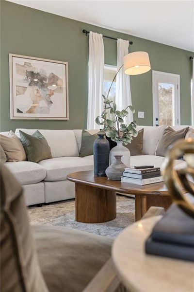 Furnished interior view inside a new home in The Bluffs, Canton (Image 16).