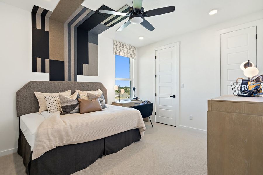 Furnished interior view inside a new home in Park Collection at Heritage, Dripping Springs (Image 27). Furnished interior view inside a new home in Park Collection at Heritage, Dripping Springs (Image 27).