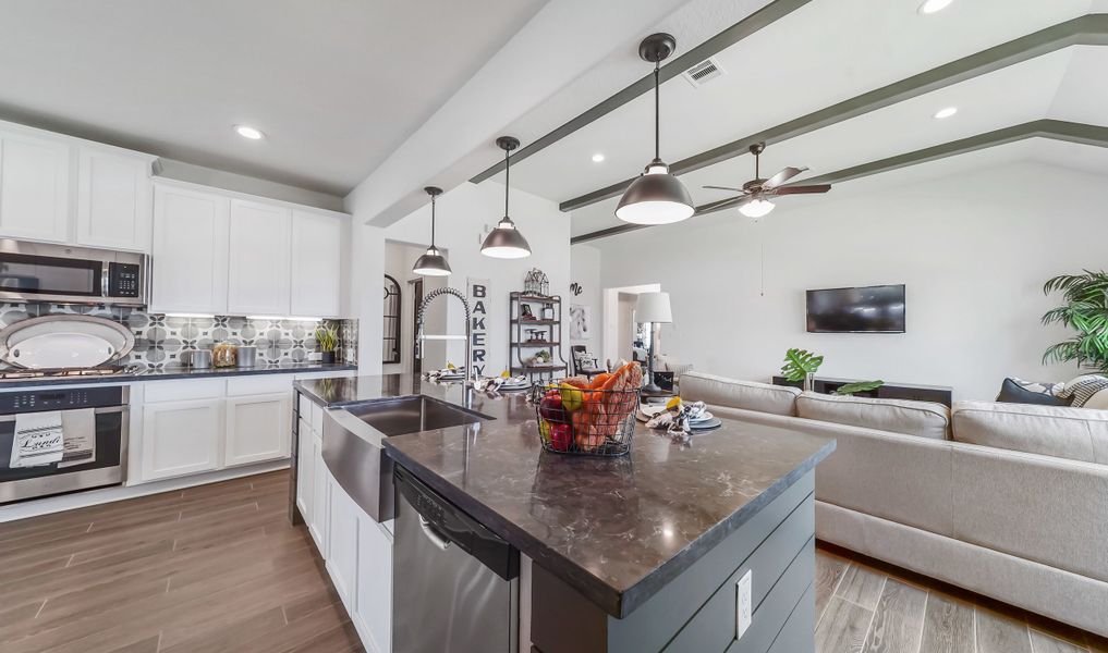 Kitchen overlooking great room