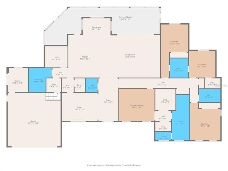 2D floor plan layout of this home in , Tampa, FL (Image 4). 2D floor plan layout of this home in , Tampa, FL (Image 4).