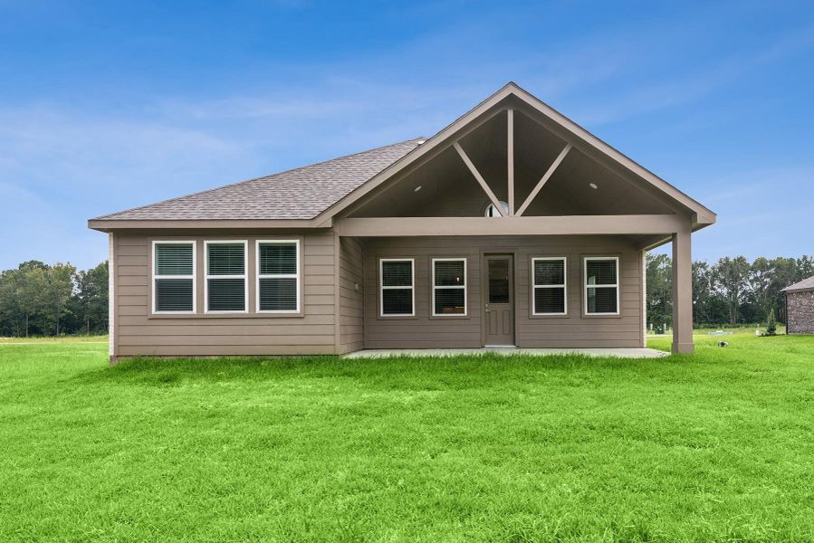 Exterior details and patio area of a home in Tarkington Timbers, Cleveland (Image 3). Exterior details and patio area of a home in Tarkington Timbers, Cleveland (Image 3).