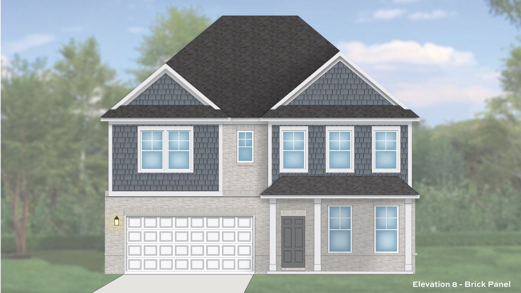 Representative exterior photo of a completed home built from the Brier Creek by DRB Homes in Riley Farms, Rockvale, TN (Image 1).