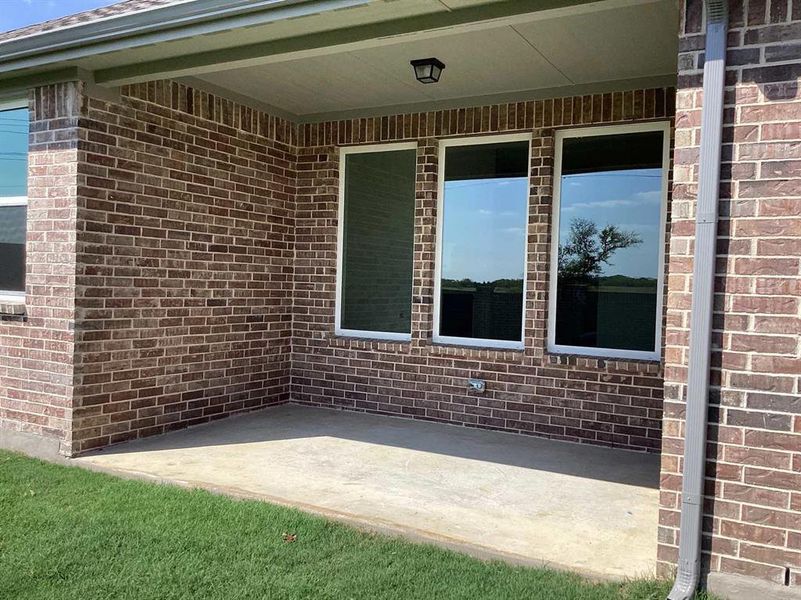 Exterior details and patio area of a home in Brookshire at Legacy Hills-50s, Celina (Image 4). Exterior details and patio area of a home in Brookshire at Legacy Hills-50s, Celina (Image 4).