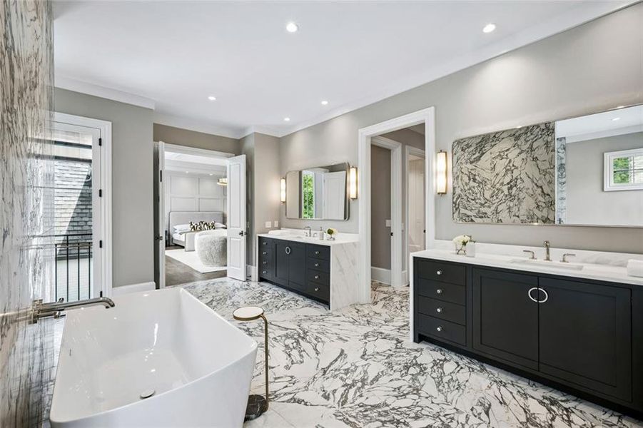 Furnished interior view inside a new home in , Atlanta (Image 44).