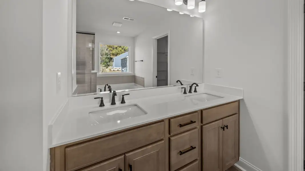 The Drayton Plan by DRB Homes in McBride Indian Trail, NC -  Primary Bathroom