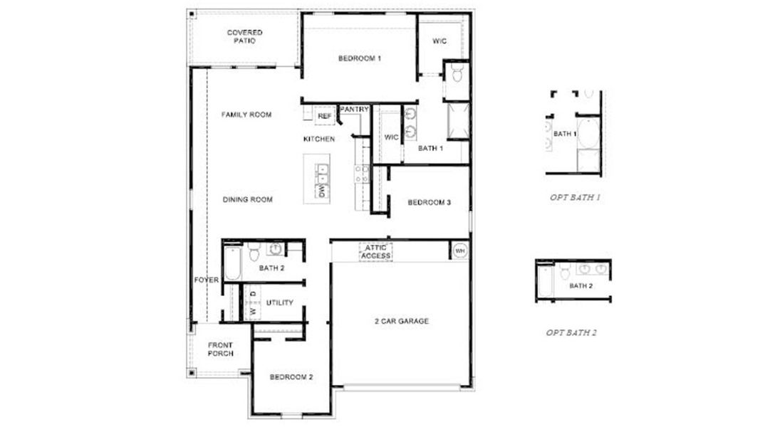 2D floor plan layout for the The Camden by D.R. Horton in Everest Heights, Lubbock, TX (Image 3). 2D floor plan layout for the The Camden by D.R. Horton in Everest Heights, Lubbock, TX (Image 3).