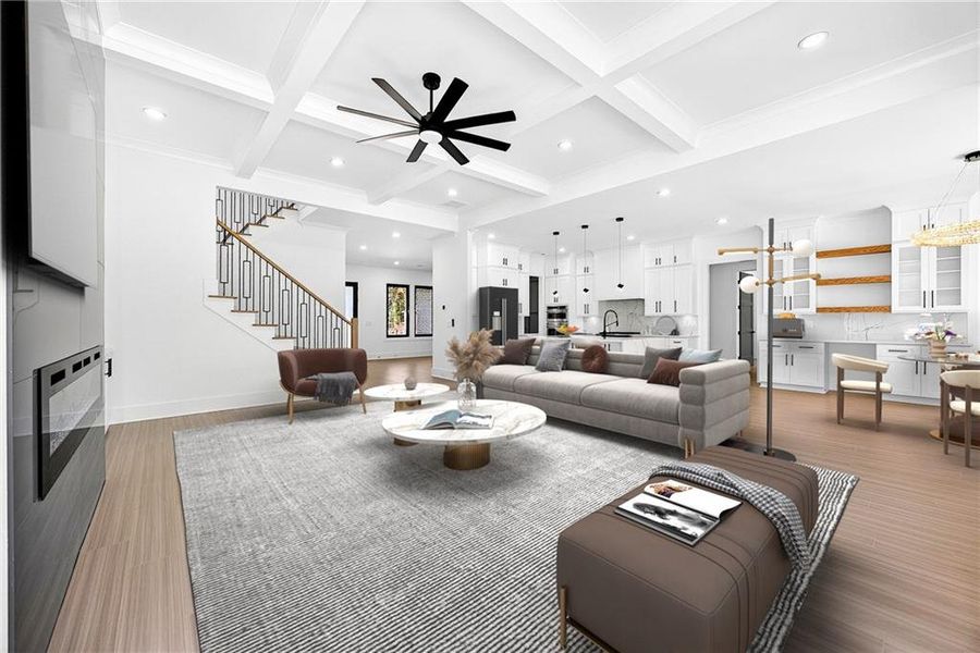 Furnished interior view inside a new home in , Auburn (Image 33).