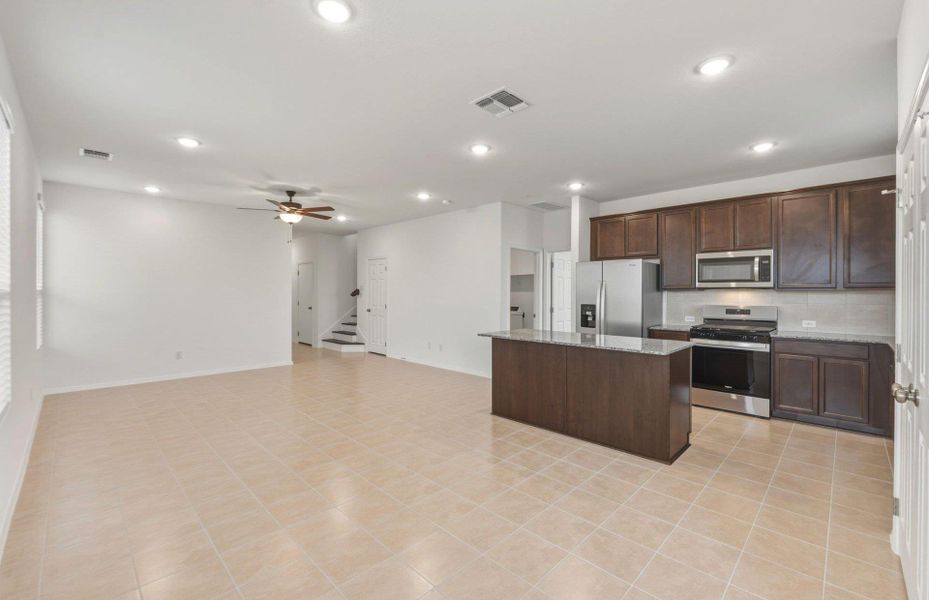 Furnished interior view inside a new home in Patterson Ranch, Georgetown (Image 6).