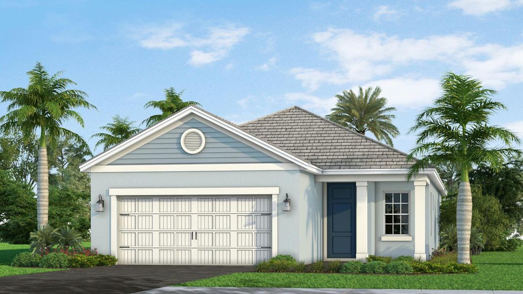 Front exterior of a new home in Boca Royale Golf & Country Club Real Estate and Homes for Sale in Englewood, FL - Neal Communities, Englewood, FL, highlighting curb appeal (Image 1). Front exterior of a new home in Boca Royale Golf & Country Club Real Estate and Homes for Sale in Englewood, FL - Neal Communities, Englewood, FL, highlighting curb appeal (Image 1).