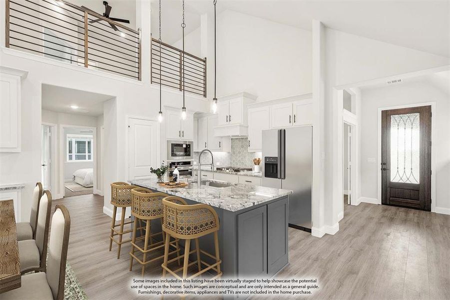 Furnished interior view inside a new home in Creekview Meadows, Pilot Point (Image 14).