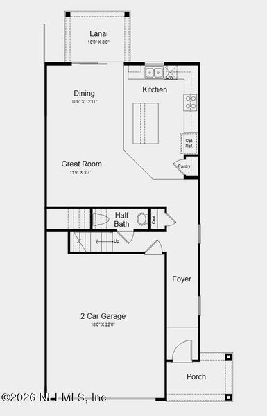 2D floor plan layout of this home in , St. Augustine, FL (Image 3).