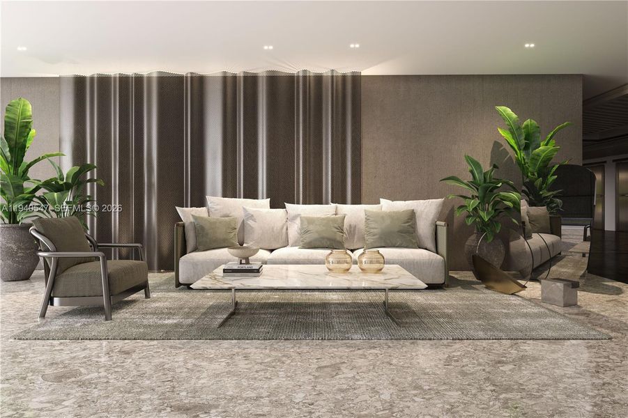 Furnished interior view inside a new home in , Miami (Image 11).