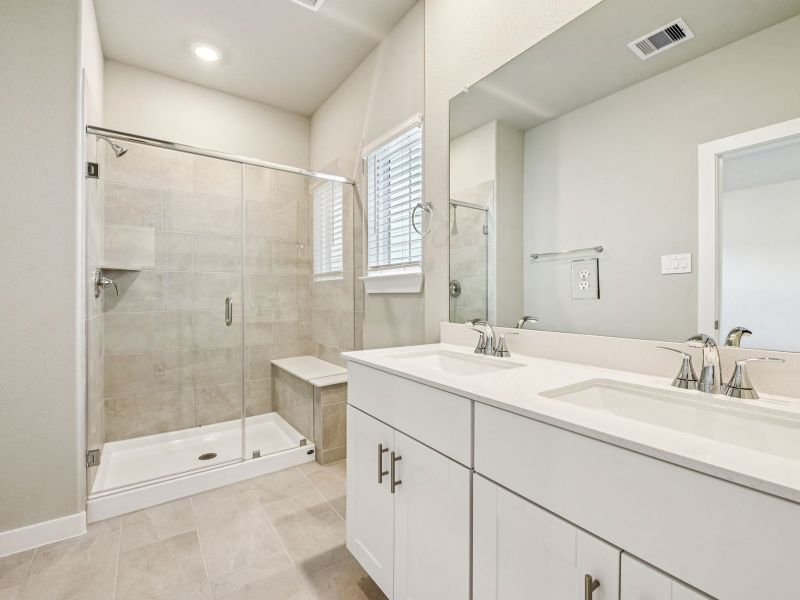 Furnished interior view inside a new home in Parkway Commons - City Series, Missouri City (Image 8). Furnished interior view inside a new home in Parkway Commons - City Series, Missouri City (Image 8).