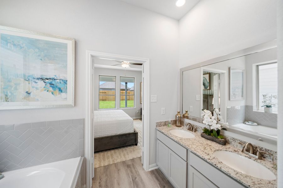 Furnished interior view inside a new home in Bluebonnet Village, Bellville (Image 13). Furnished interior view inside a new home in Bluebonnet Village, Bellville (Image 13).