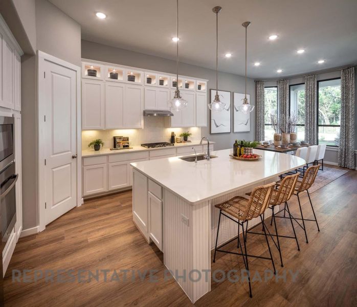 Furnished interior view inside a new home in 6 Creeks at Waterridge, Kyle (Image 10).