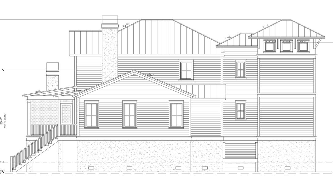 Exterior rendering of this home design in , Isle Of Palms, SC (Image 7).