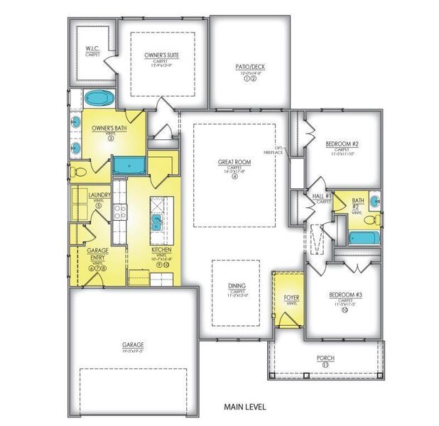 View of patio featuring a ceiling fan and a residential view View of patio featuring a ceiling fan and a residential view