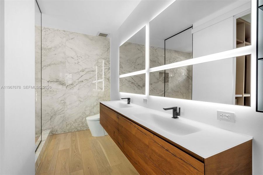 Furnished interior view inside a new home in , Miami (Image 76).