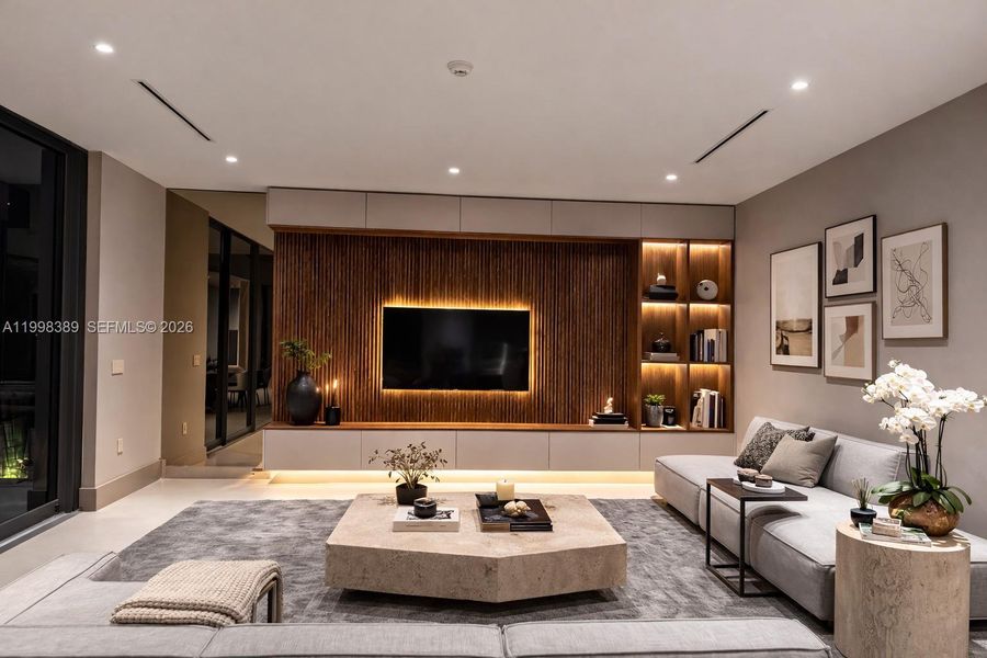 Furnished interior view inside a new home in , Key Biscayne (Image 7).