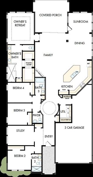 2D floor plan layout of this home in Audubon – Vision Collection, Magnolia, TX (Image 2).