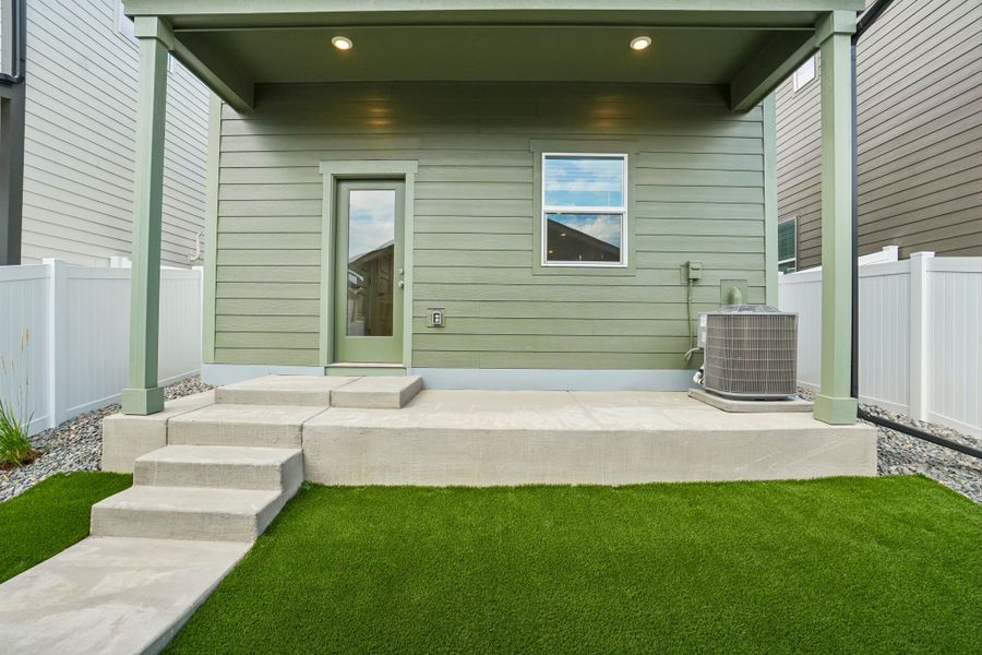 Exterior details and patio area of a home in Liberty Draw, Evans (Image 24).