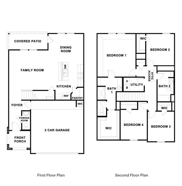2D floor plan layout for the The Grace by D.R. Horton in Durango, Mustang Ridge, TX (Image 4). 2D floor plan layout for the The Grace by D.R. Horton in Durango, Mustang Ridge, TX (Image 4).