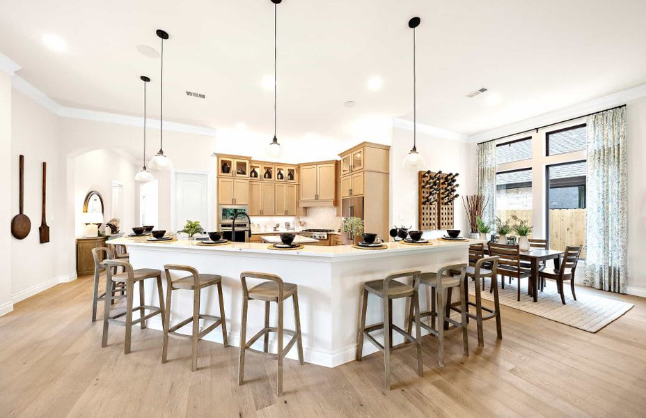Representative furnished interior of a home built from the 2855 by Ravenna Homes in The Woodlands Hills 65′, Willis (Image 14).