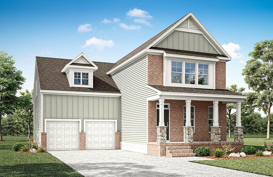 Representative exterior photo of a completed home built from the Ambrose by Eastwood Homes in Waterford Commons, Rock Hill, SC (Image 5).