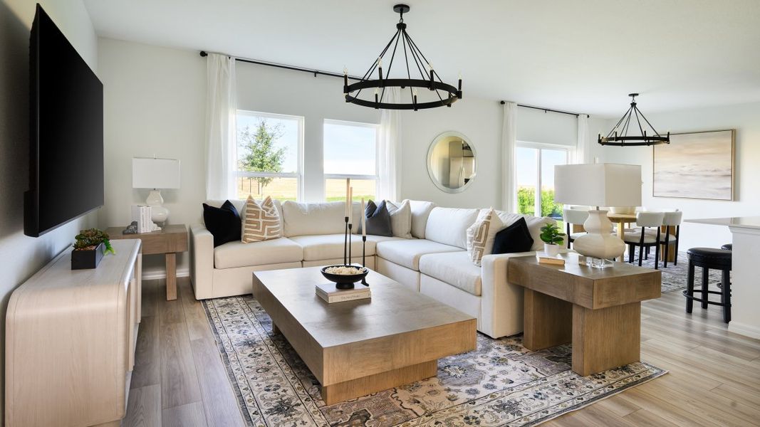 Representative furnished interior of a home built from the Turquesa by Casa Fresca Homes in Pasadena Woods, Dade City (Image 6). Representative furnished interior of a home built from the Turquesa by Casa Fresca Homes in Pasadena Woods, Dade City (Image 6).