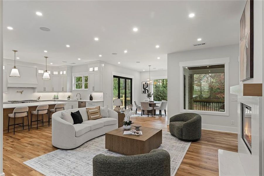 Furnished interior view inside a new home in , Atlanta (Image 13).