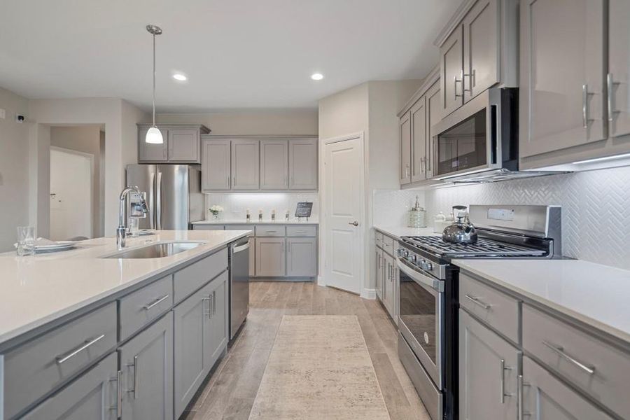 Furnished interior view inside a new home in Bluestem, Rhome (Image 32).