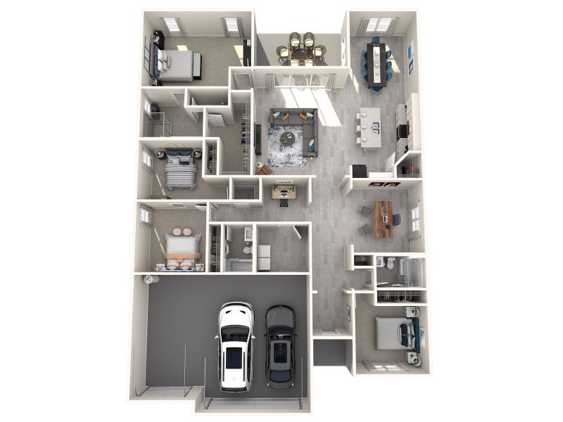 2D floor plan layout for the Jade by Meritage Homes in Hampton Park - Signature Series, Vero Beach, FL (Image 5). 2D floor plan layout for the Jade by Meritage Homes in Hampton Park - Signature Series, Vero Beach, FL (Image 5).