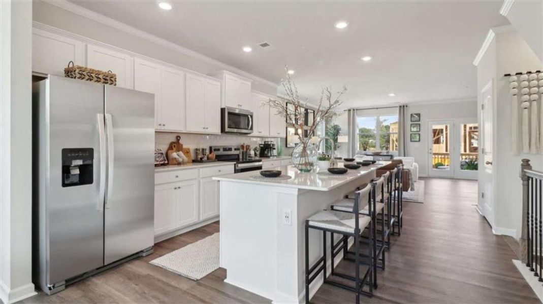 Furnished interior view inside a new home in Townes at Asbury, Hapeville (Image 18).