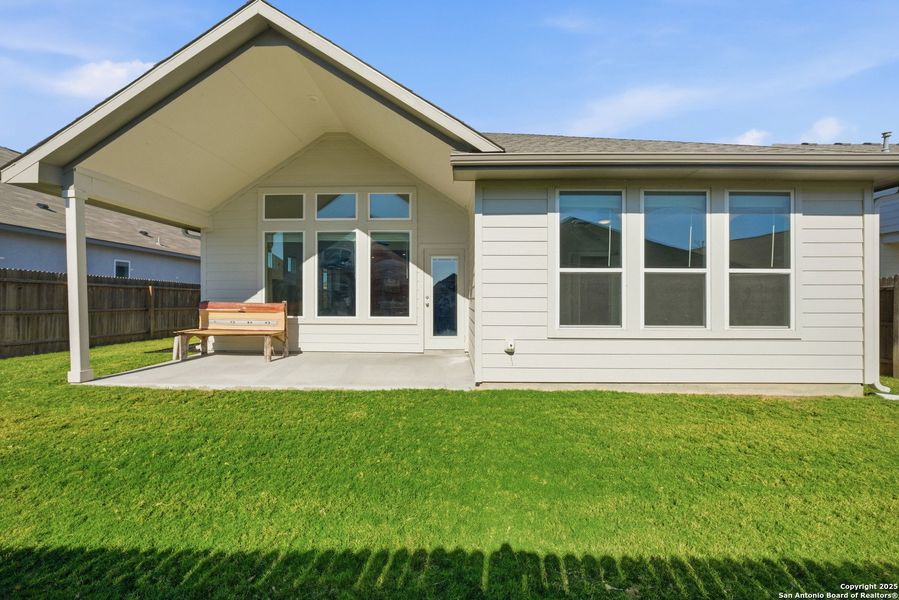 Exterior details and patio area of a home in August Fields, New Braunfels (Image 19). Exterior details and patio area of a home in August Fields, New Braunfels (Image 19).