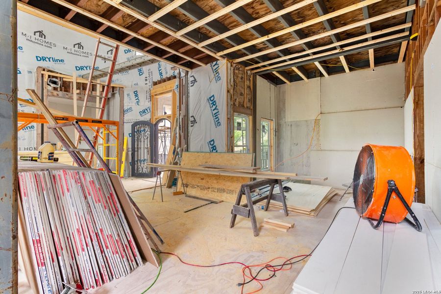 In-progress construction of a new home in , San Antonio, TX (Image 9).