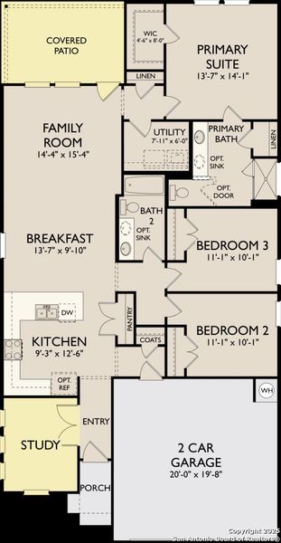 2D floor plan layout of this home in Enclave at Hennersby Hollow 50's, San Antonio, TX (Image 4). 2D floor plan layout of this home in Enclave at Hennersby Hollow 50's, San Antonio, TX (Image 4).