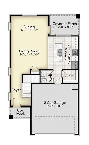 2D floor plan layout of this home in Kiber Reserve, Angleton, TX (Image 3).