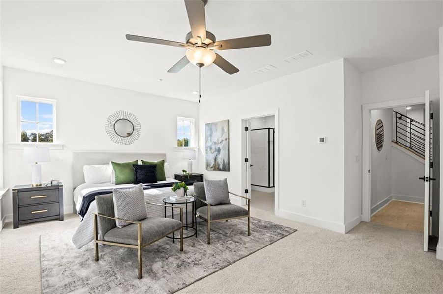Furnished interior view inside a new home in , Alpharetta (Image 12).