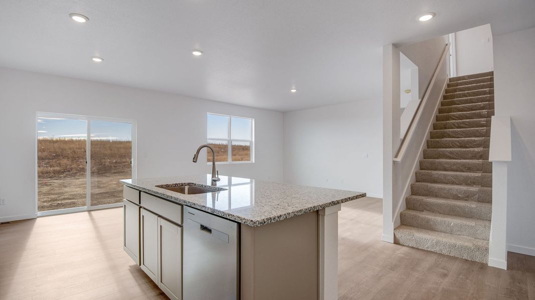 Furnished interior view inside a new home in Vista Meadows, Fort Lupton (Image 4). Furnished interior view inside a new home in Vista Meadows, Fort Lupton (Image 4).