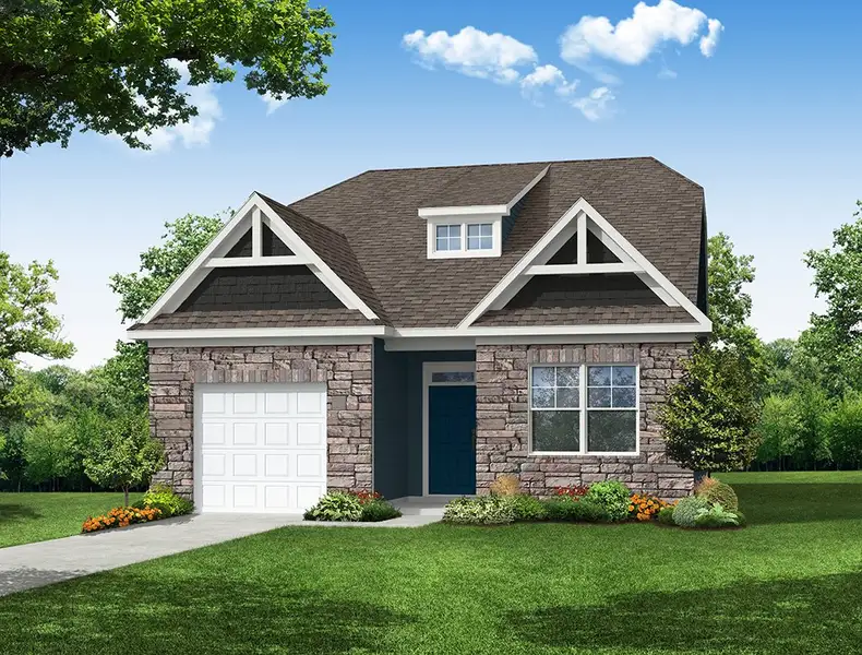 Representative exterior photo of a completed home built from the Burton by Eastwood Homes in Caldwell Forest, Charlotte, NC (Image 5).