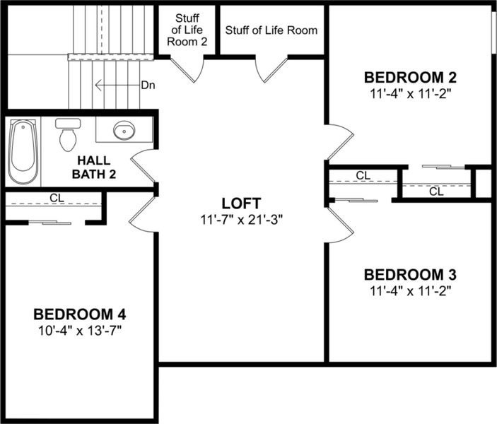 2D floor plan layout for the Tigris II by K. Hovnanian® Homes in Aspire at River Ranch Trails, Dayton, TX (Image 5). 2D floor plan layout for the Tigris II by K. Hovnanian® Homes in Aspire at River Ranch Trails, Dayton, TX (Image 5).