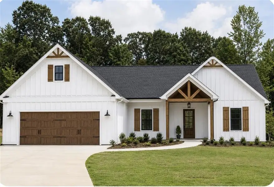 Front exterior of a new home in , Rockmart, GA, highlighting curb appeal (Image 1). Front exterior of a new home in , Rockmart, GA, highlighting curb appeal (Image 1).