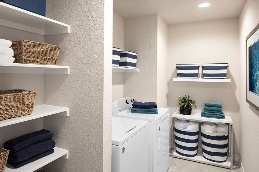 Furnished interior view inside a new home in Turners Crossing, Buda (Image 10).